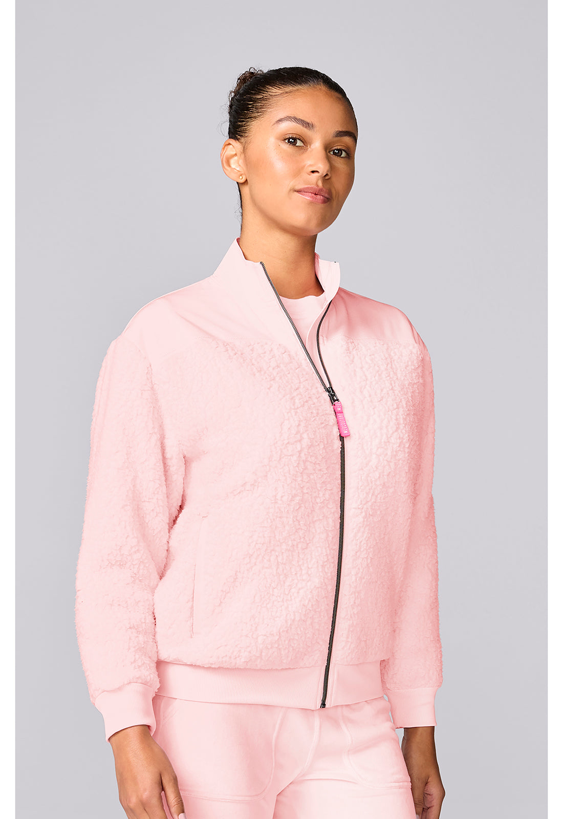 Med Couture MC Lifestyle Sherpa Jacket – Peppermint Pink