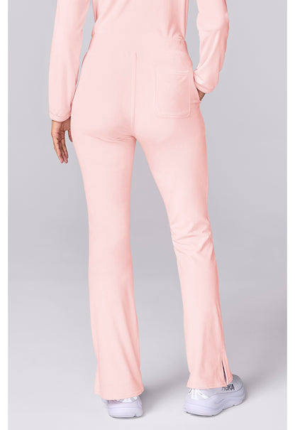 Med Couture MC Lifestyle Women's Velour Flare Leg Pant – Peppermint Pink