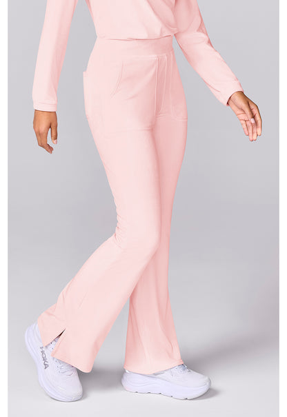 Med Couture MC Lifestyle Women's Velour Flare Leg Pant – Peppermint Pink