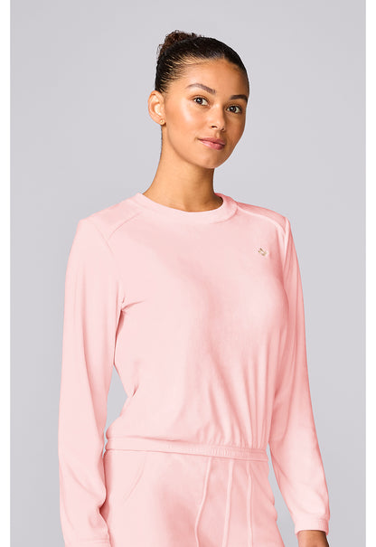 Med Couture MC Lifestyle Women's Velour Pullover – Peppermint Pink