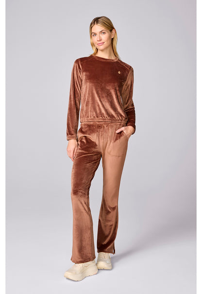 Med Couture Women's Velour Pullover Hot Cocoa
