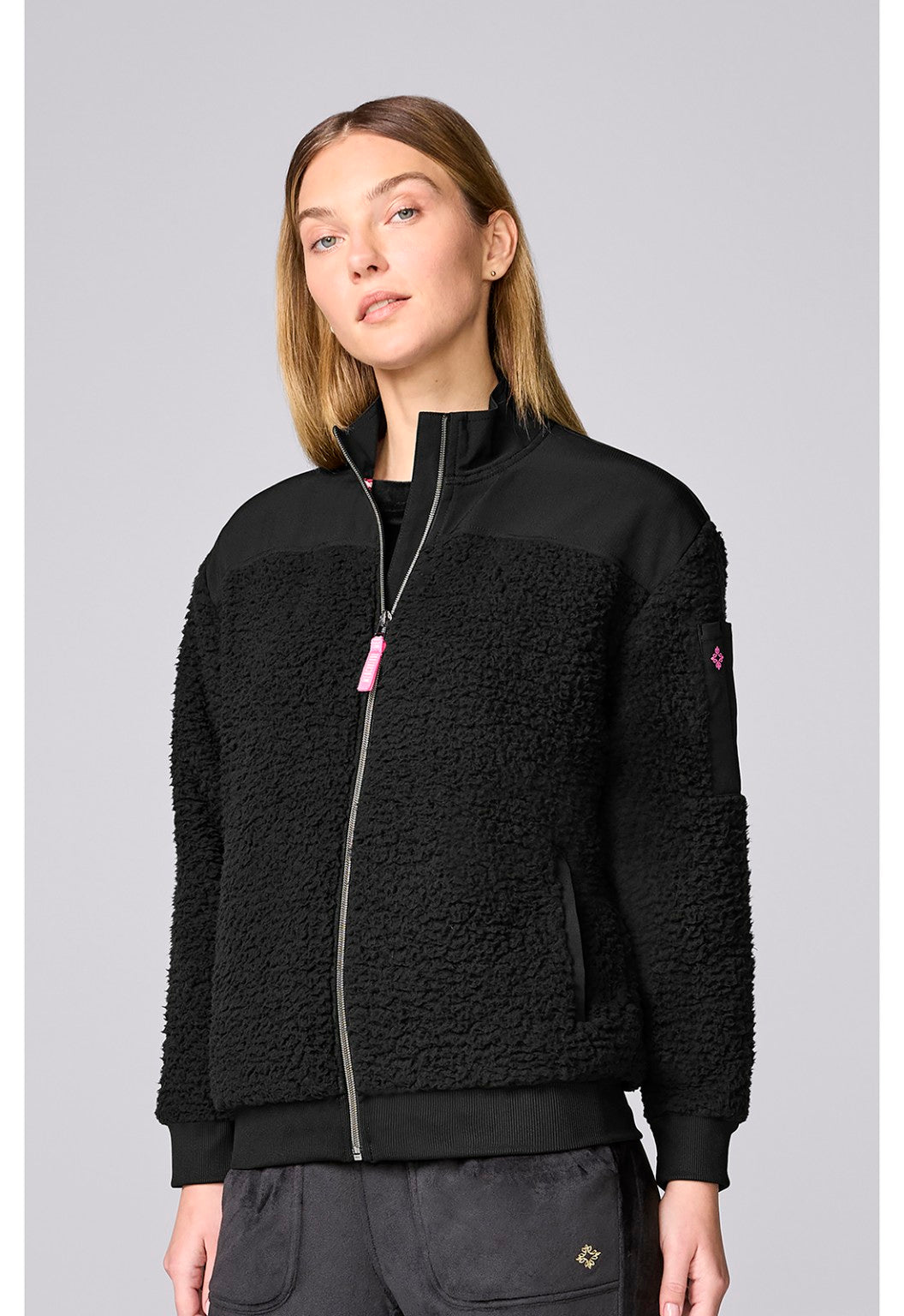 Med Couture MC Lifestyle Sherpa Jacket Black view 2