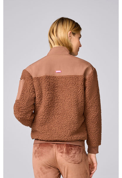 Med Couture MC Lifestyle Sherpa Jacket Hot Cocoa view 3