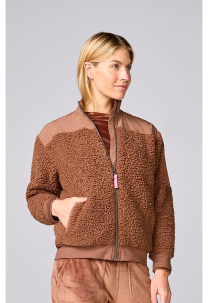 Med Couture MC Lifestyle Sherpa Jacket Hot Cocoa view 1