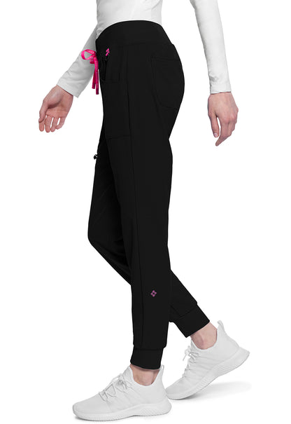 Med Couture AMP Mid Rise Jogger Pants in Black