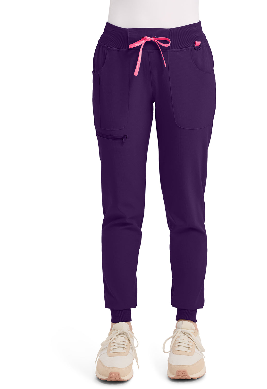 Pantalones deportivos de tiro medio AMP de Med Couture en negro