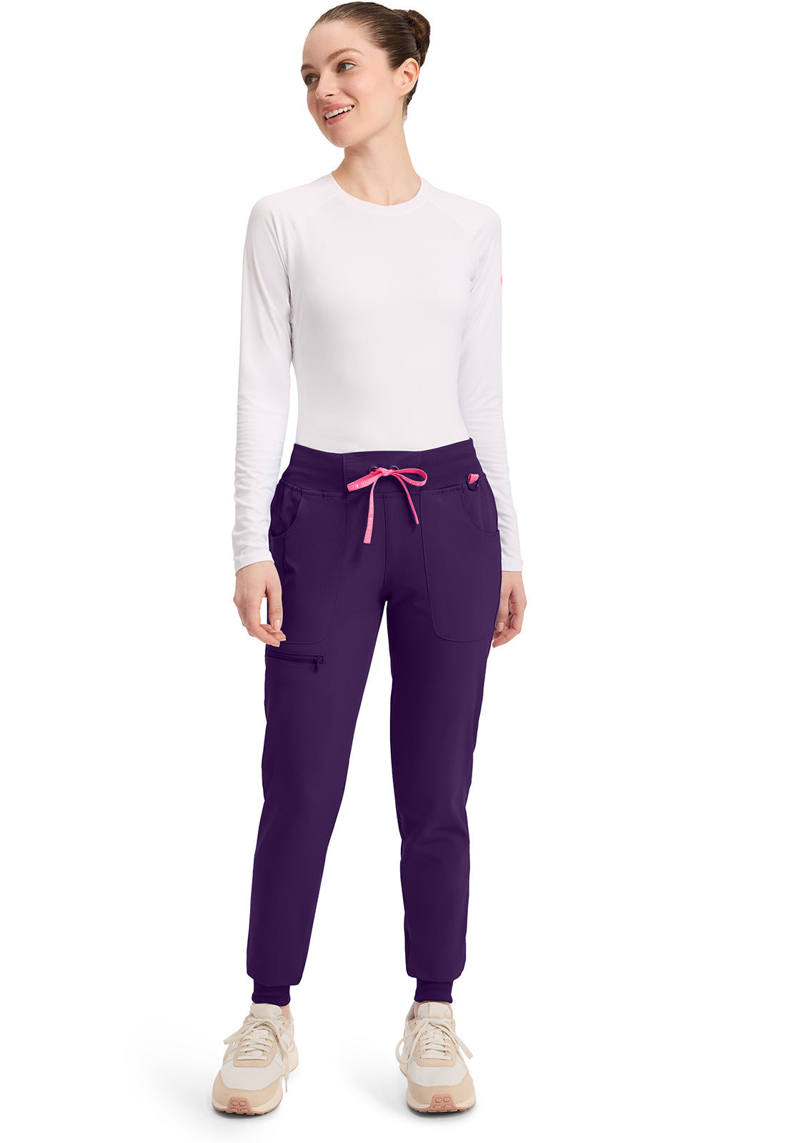 Pantalones deportivos de tiro medio AMP de Med Couture en negro
