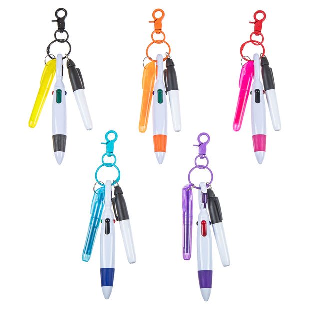 Mini Highlighter Retractable With Keychain Clip Permanent Highlighter