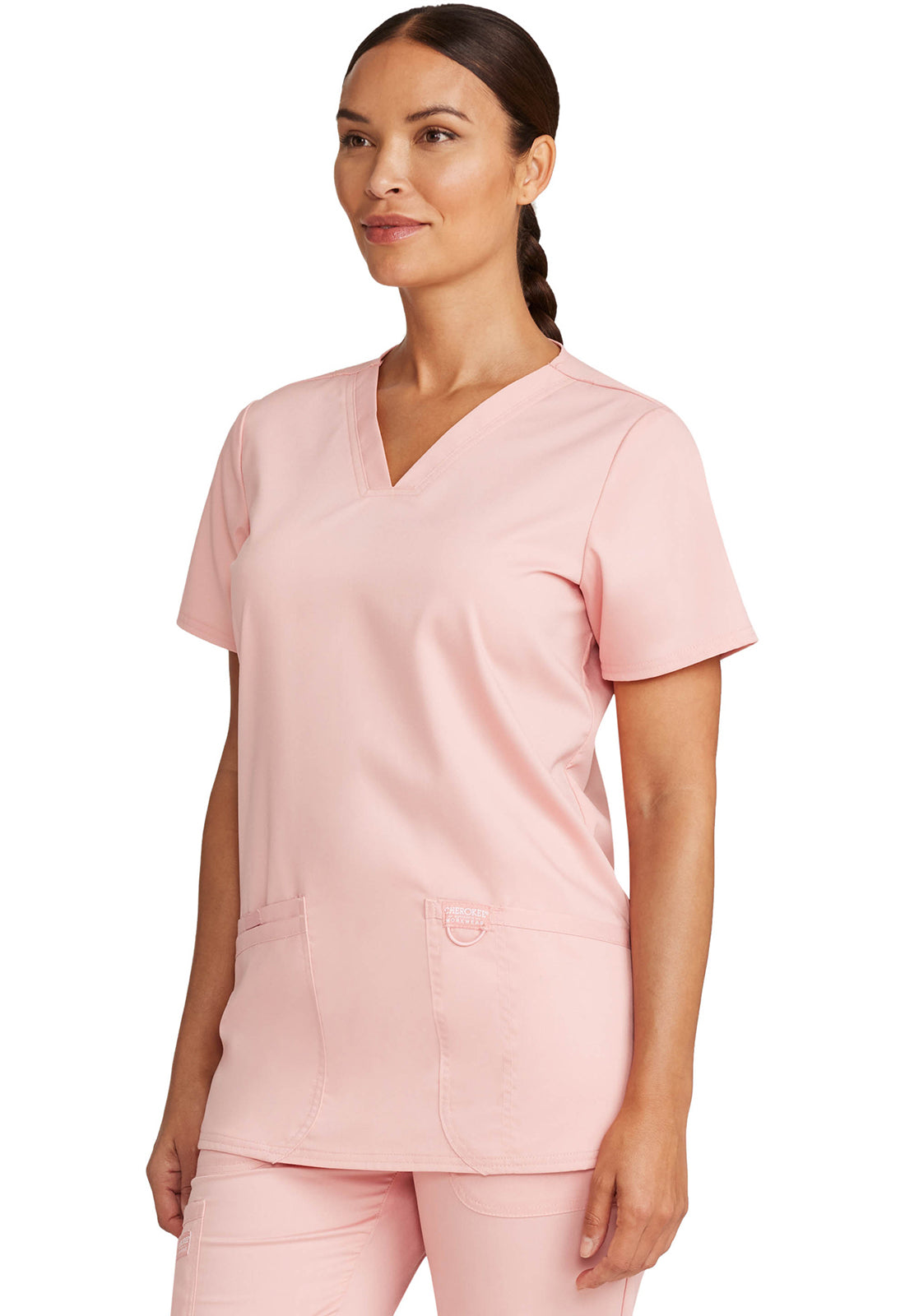 Cherokee WW Revolution V-Neck Top in Pink Essence