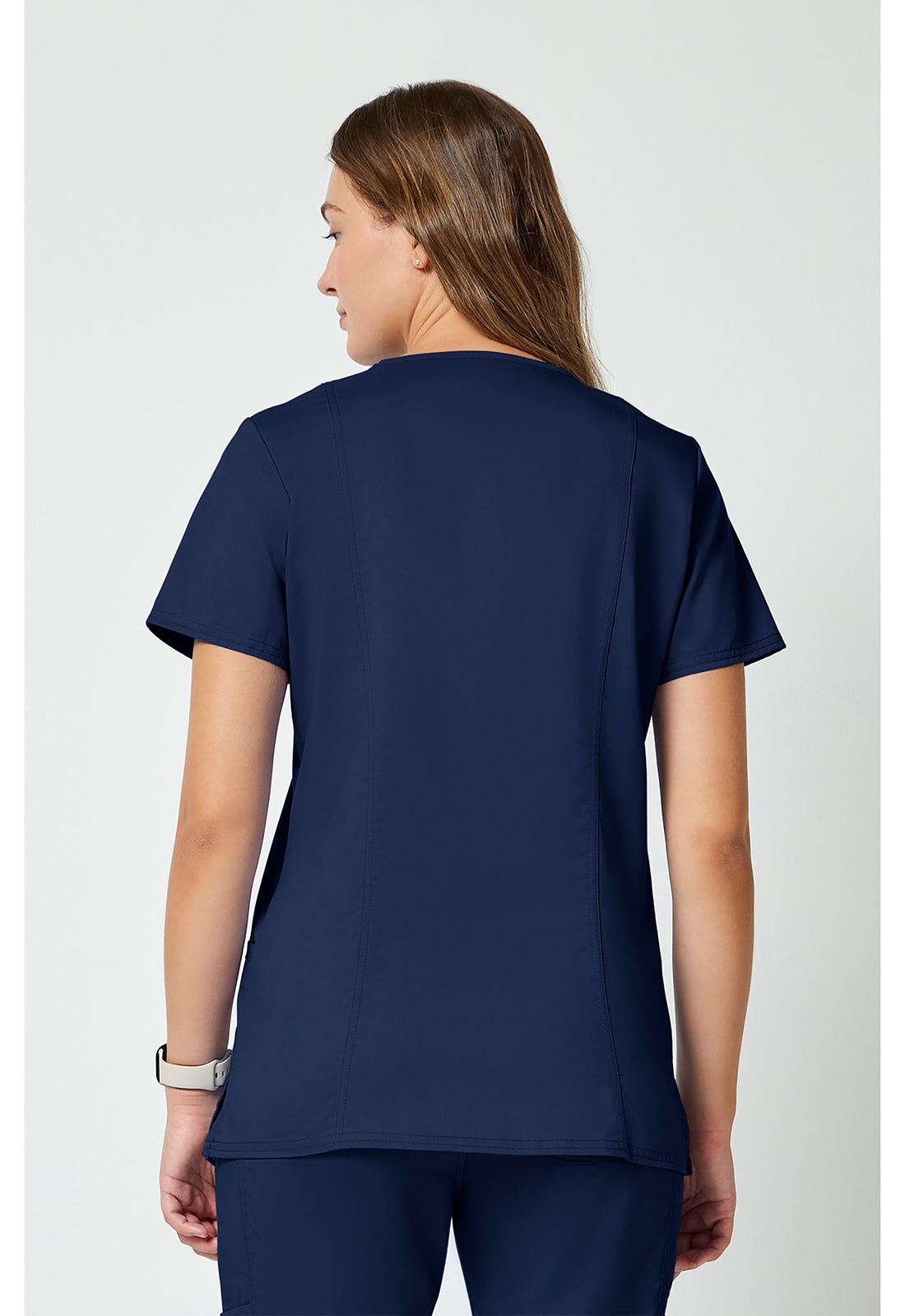 Cherokee WW620 navy women's V-neck scrub top back