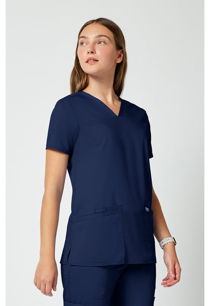 Cherokee WW620 navy women's V-neck scrub top right