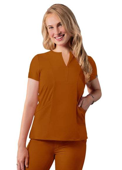 Adar Women's Notched V-neck Top Addition collection  Style: A6002