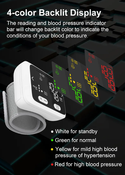 Baymed Automatic Wrist Blood Pressure Monitor Home Use/Gift