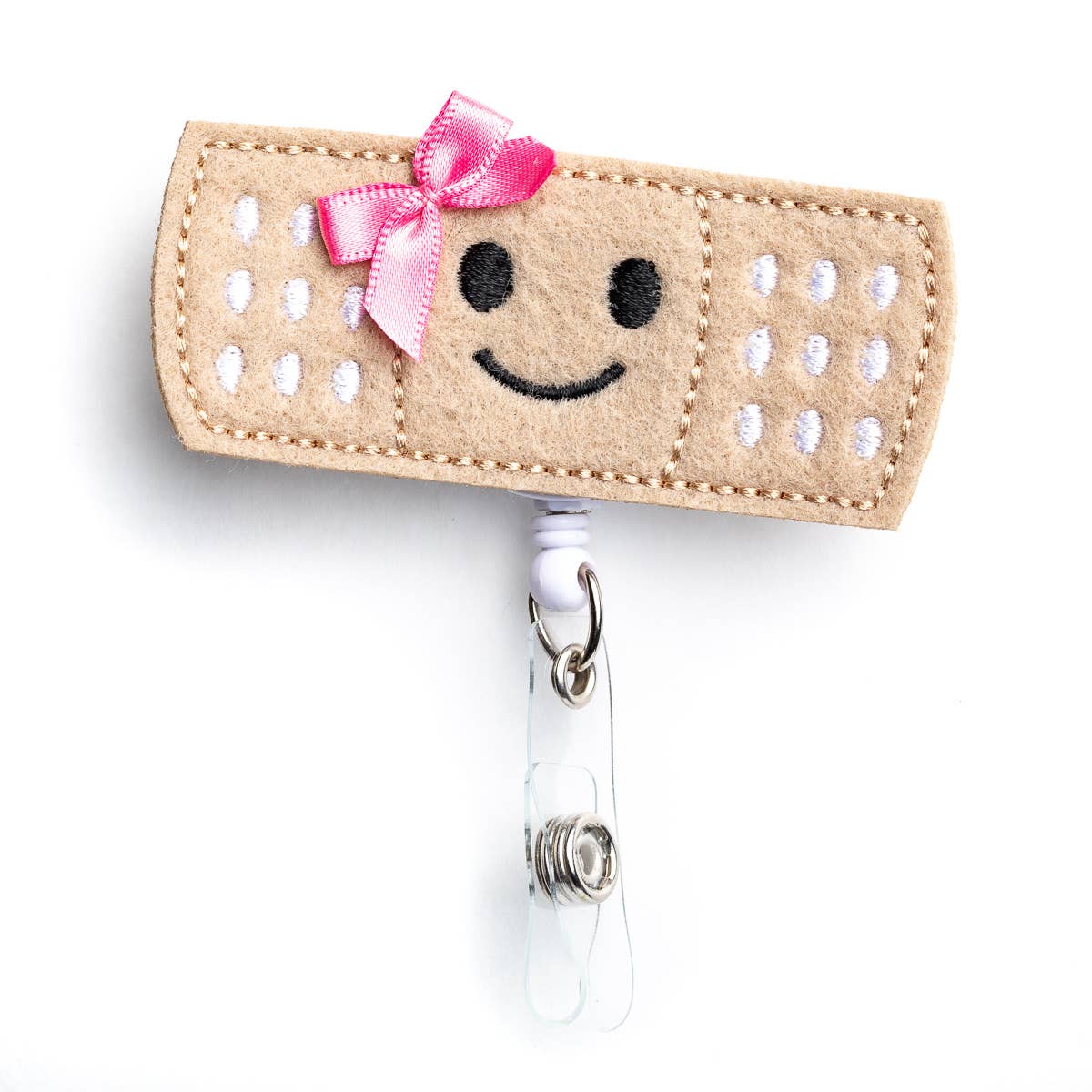 Pink Bow Bandage | Nurse Badge Reel Holder