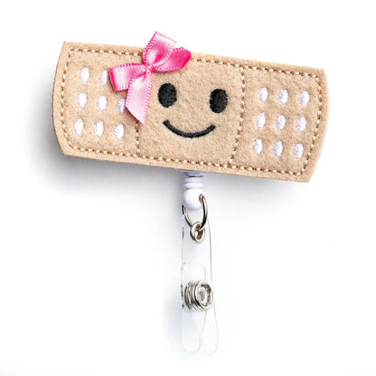 Pink Bow Bandage | Nurse Badge Reel Holder