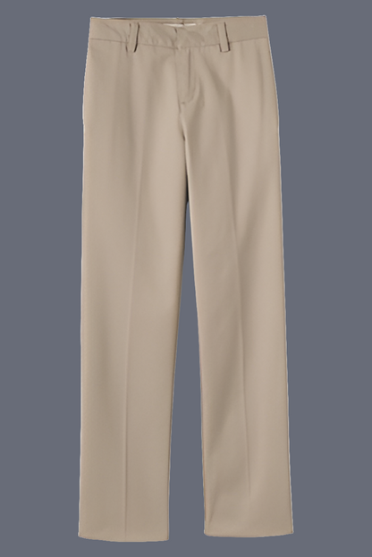 School Uniform Flat Front Pants in Navy Blue & Khaki-Unisex