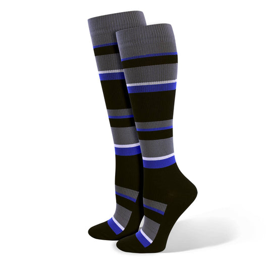 Men's Premium Compression Block Striped  Socks