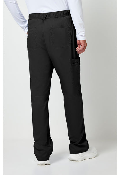 Cherokee WW140 men's Black scrub pants back view and rear pockets
