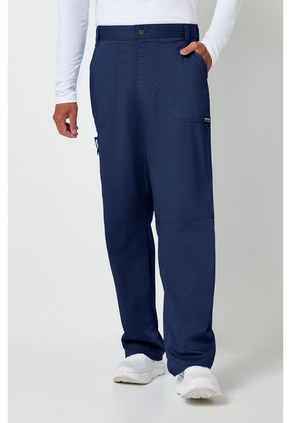Cherokee WW140 Navy men's scrub pant front view