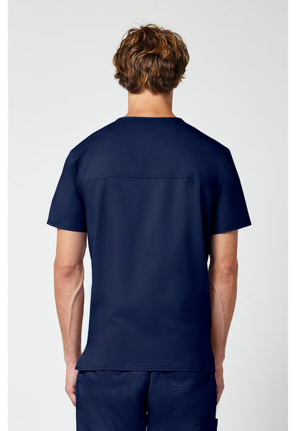 Cherokee WW670 Navy V-neck men's scrub top back view