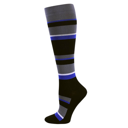Men's Premium Compression Block Striped  Socks