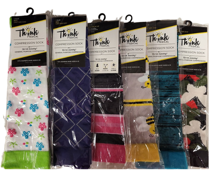 Fashion Compression 6pk Sock Assortment