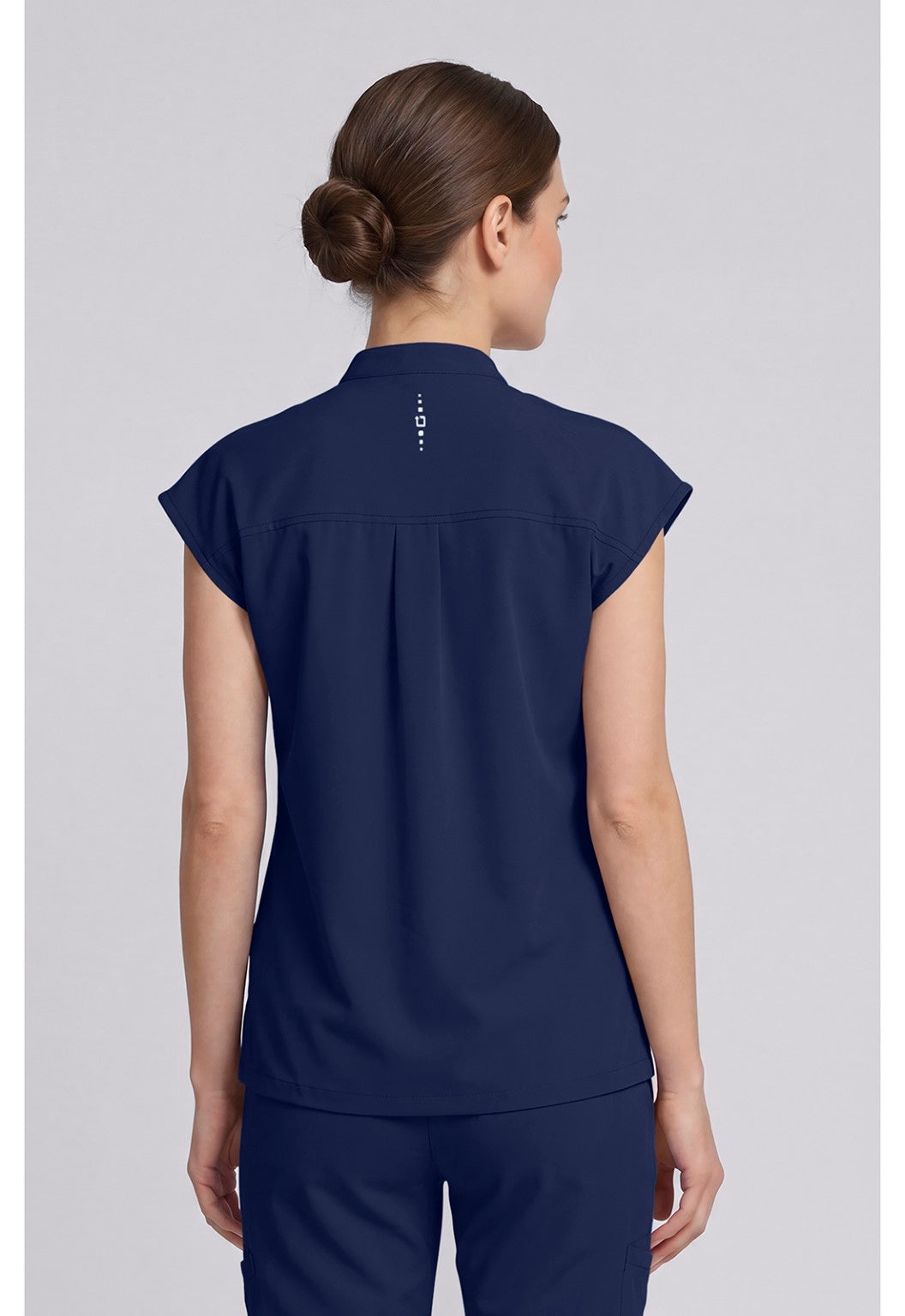 Healing Hands 360 Sandy scrub top Navy back view
