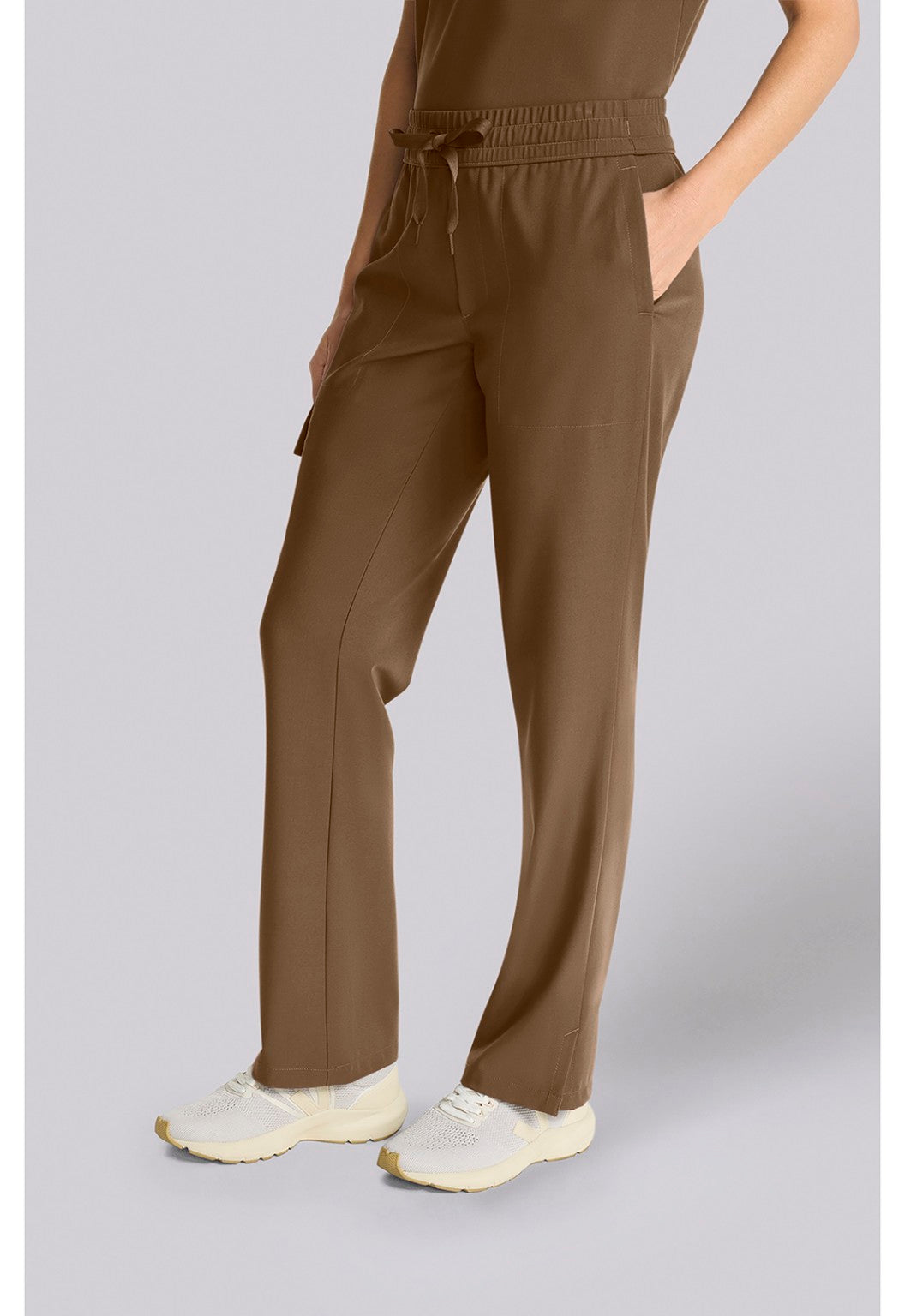 Healing Hands QUEST Brandy French Brown pants angled side view