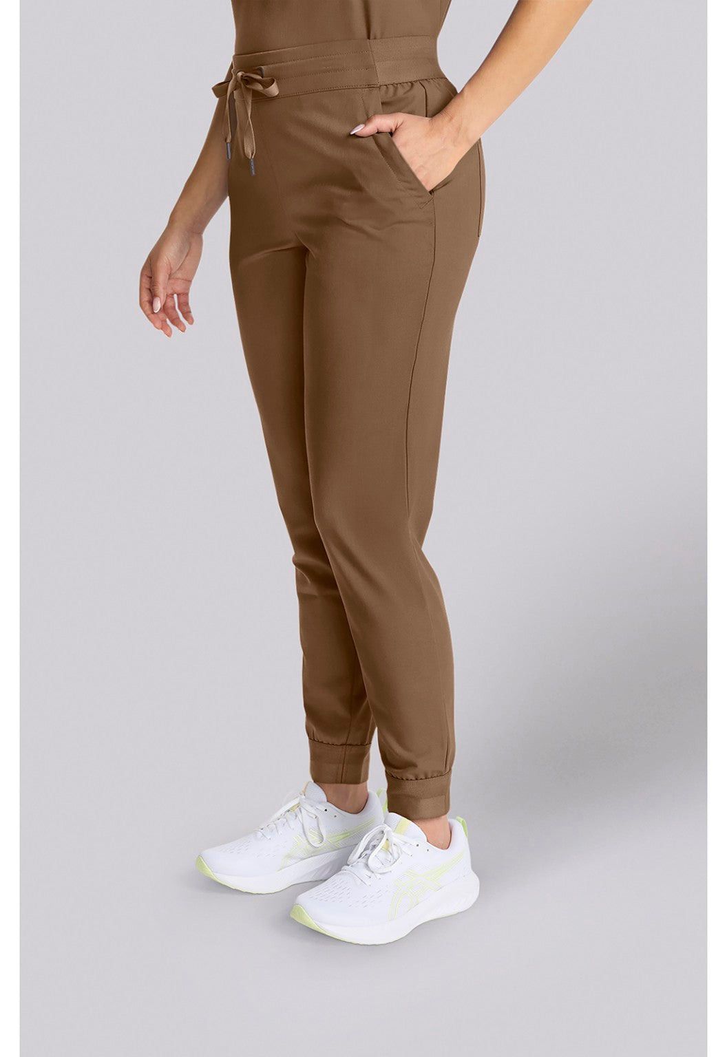 Healing Hands QUEST Bekah French Brown joggers side pocket
