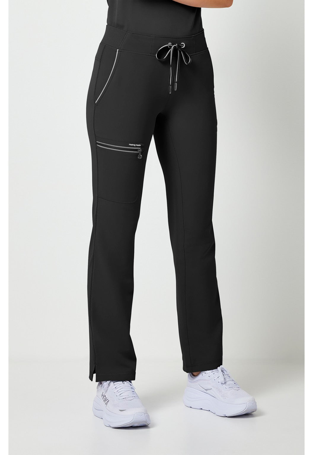 Healing Hands 360 Nisha Black scrub pants details view