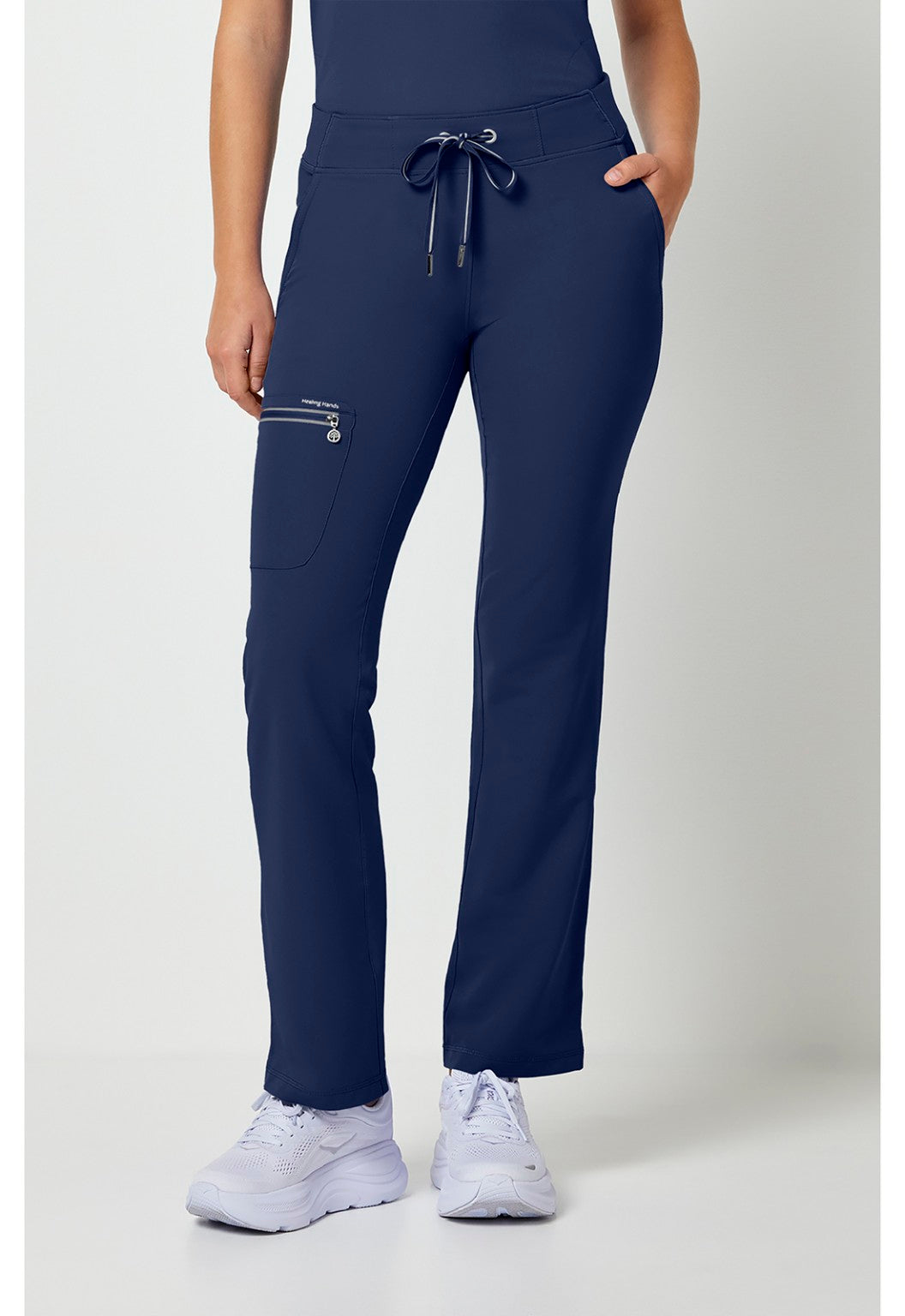 Healing Hands 360 Nisha Navy scrub pants front view