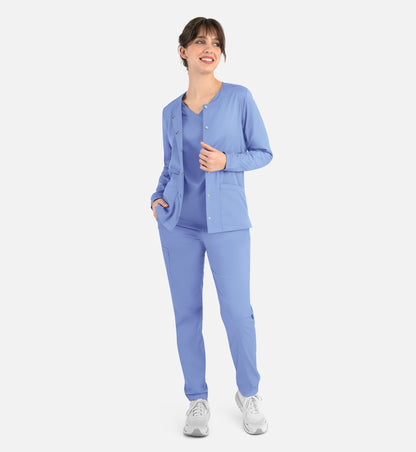 Maevn Matrix Women S Round Neck Snap Jacket