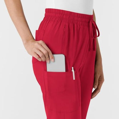 Wink Boundless Scrubs for Women, Bootcut Scrub Pant - Red, S