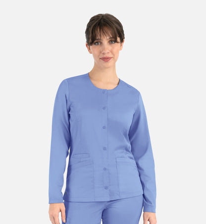 Maevn Matrix Women S Round Neck Snap Jacket