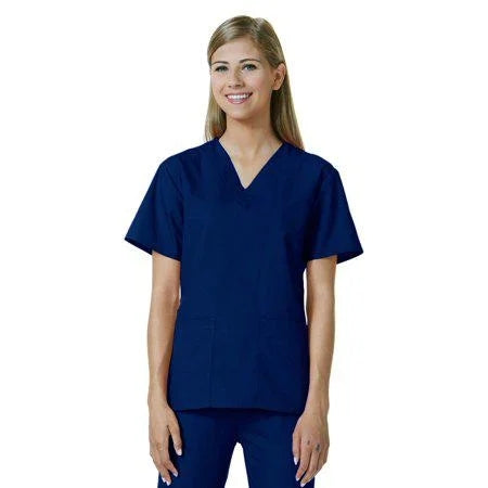 Maevn Women's Core Classic V-Neck Top(Navy - 2XL)