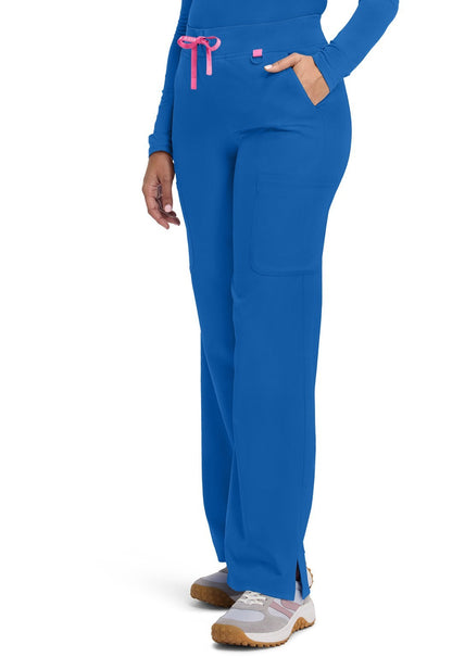Med Couture Amp Women's 5-Pocket Stretch High-Rise Wide Leg Cargo Scrub Pant