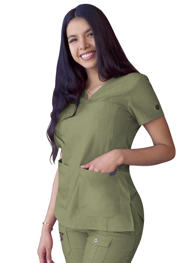 Women’s Sweetheart V-Neck Scrub Top Pro Heather Collection Style: P4210