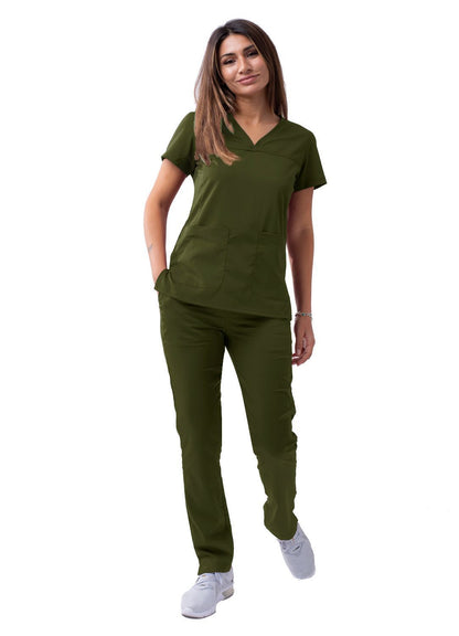 Adar Women’s Sweetheart V-Neck Scrub Top Pro Collection Style: P4210