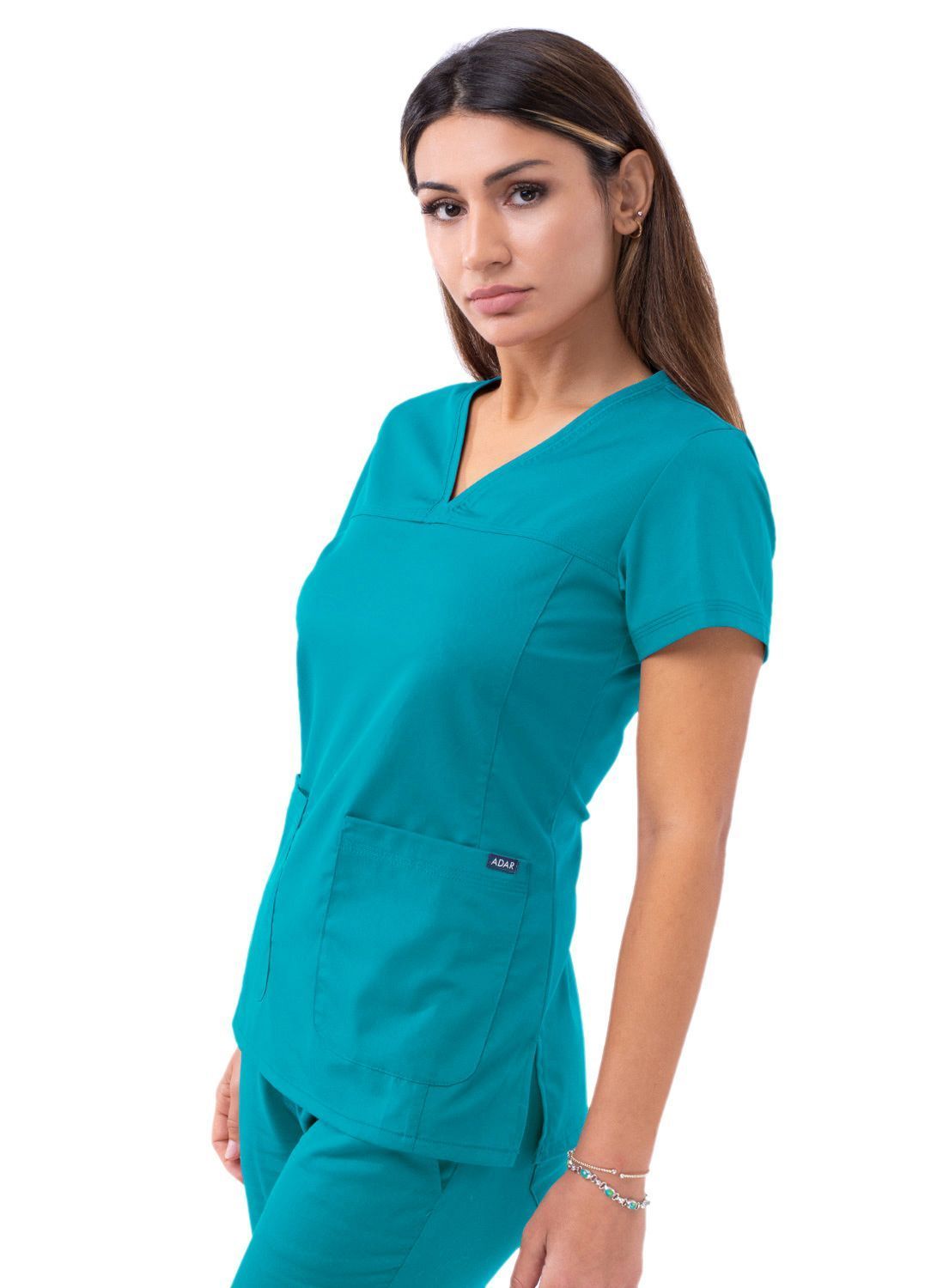 Adar Women’s Sweetheart V-Neck Scrub Top Pro Collection Style: P4210