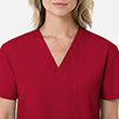 Maevn Unisex V-Neck Scrub Top – Red Panda