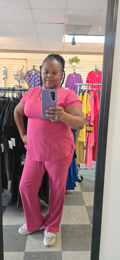 Healing Hands Works Monica Scrub Top – Cherry Wine