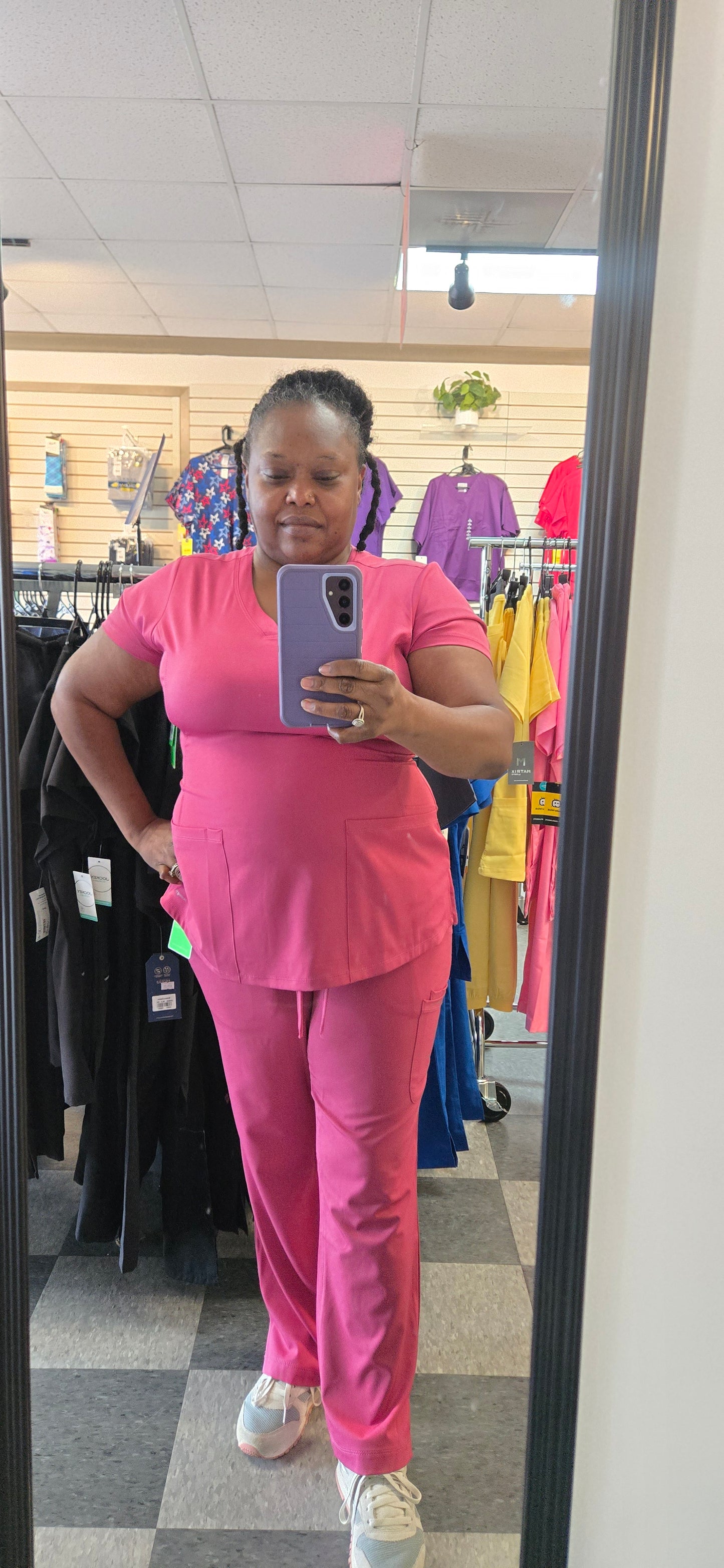 Healing Hands Works Monica Scrub Top – Cherry Wine