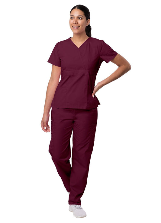 Women's Mock Wrap Top/Cargo Pant Scrub Set
Sivvan Collection